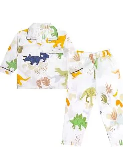 Dino Velly Cotton Nightsuit - Off White