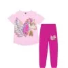 Glitter Preaty Unicorn Tee & Trouser - Baby Pink & Shocking Pink
