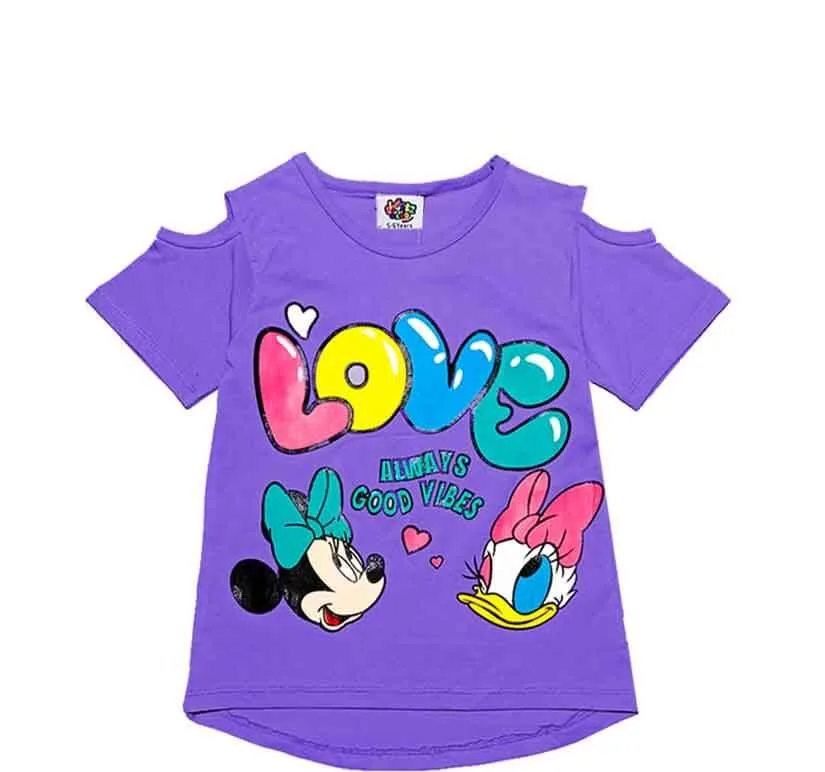 Love Always Good Vibes Tee Shirt - Purple