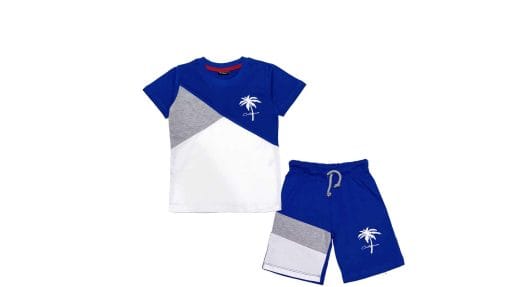 Stylish Penal Beachtree T Shirt & Short - Royal Blue