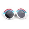 Stylish Rainbow Round Shape Sunglasses - White