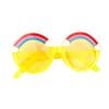 Stylish Rainbow Round Shape Sunglasses - Yellow