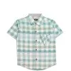 Aqua Checked With Pocket Casual Shirt - White