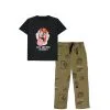 Best Brother Ever Tee & Trouser - Black & Olive Green