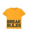 Break Rules Puff Print Tee Shirt & - Mustard