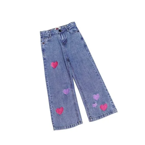 Dancing Heart Flare DEnim Pant - Ice Blue 1