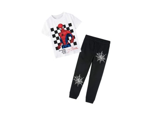 Friendly Spider Tee Shirt & Trouser - White & Black 1