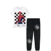 Friendly Spider Tee Shirt & Trouser - White & Black