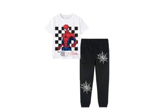 Friendly Spider Tee Shirt & Trouser - White & Black