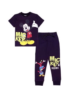 Happy Mickey Friends Tee & Trouser - Violet