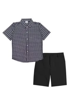 Most Demanding Checked Casual Shirt with Cotton Short - Black