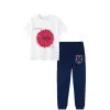 North Side Nyc City Tea & Trouser - White & Navy Blue