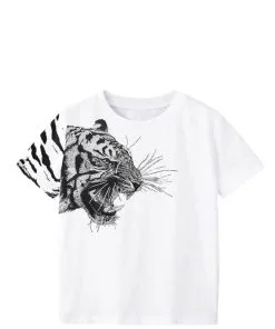 Roar Forest Lion Tee Shirt - White