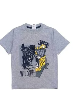 Wild Safari Lion Tee Shirt - Grey