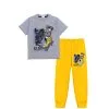 Wild Safari Lion Tee & Trouser - Grey & Yellow