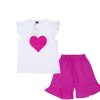 Beautifull-Hearts-Frill-Tee-Shirt-&-Frill-Hem-Short---White-Maganta