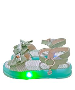 Bow-Fashion-Premium-Quaity-LED-Lights-in-Sole-Soft-Stylish-Sandals-Pistacho