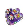 Kids-Hello-Kitty-3D-Sppiner-&-Light-Non-Slip-Slipper-with-Led-Purple