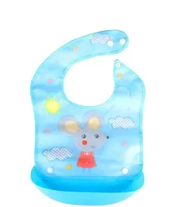 Mice-Silicone-Waterproof-Baby-Bibs-with-Tray-Blue
