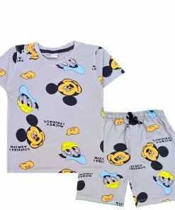 Mickey Friends Tee & Short - Grey