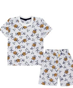 Pooh-In-Stars-Tee-Shirt-&-Short-Light-Grey