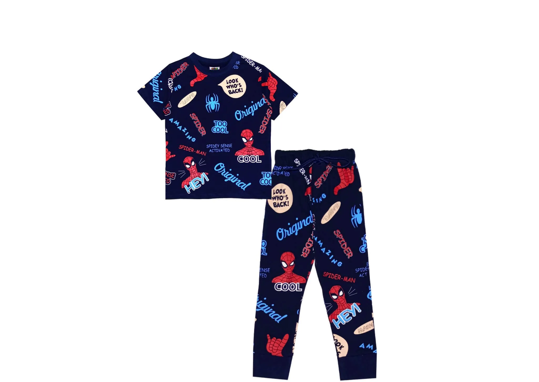 Amazing-Spiderman-Tee-&-Trouser-Navy-Blue