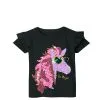 Be-Magic-Sequin-Unicorn-Frill-Tee-Shirt---Black
