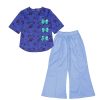 Black-Flowers-Pleatts-Top-With-Flapper-Trouser-Ink-Blue-&-Light-Blue