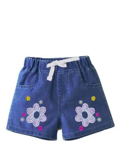 Blooming-Star-Flowers-Denim-Short-Mid-Blue