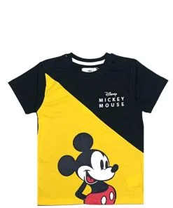 Cross-Penal-Mickey-Mouse-Tee-Shirt-Yellow-Black