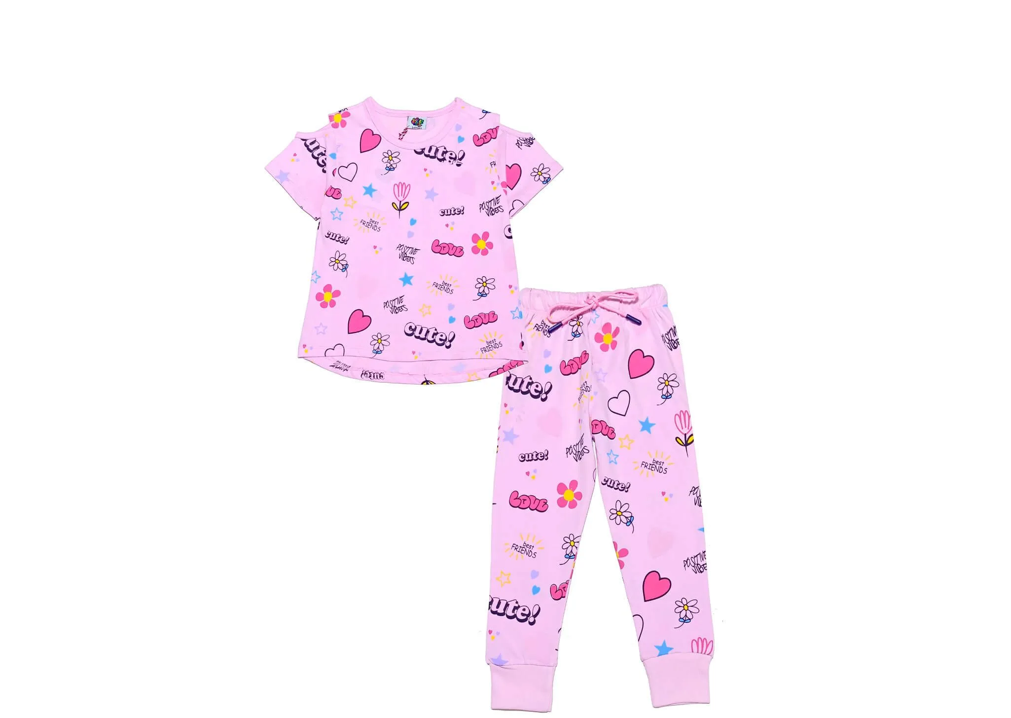Cute-Love-Best-Friend-Tee-&-Trouser-Baby-Pink