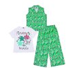 Flowers-Velly-Cotton-Sleeves-less-Coat-Tee-&-Plazzo-Lime-Light-Green