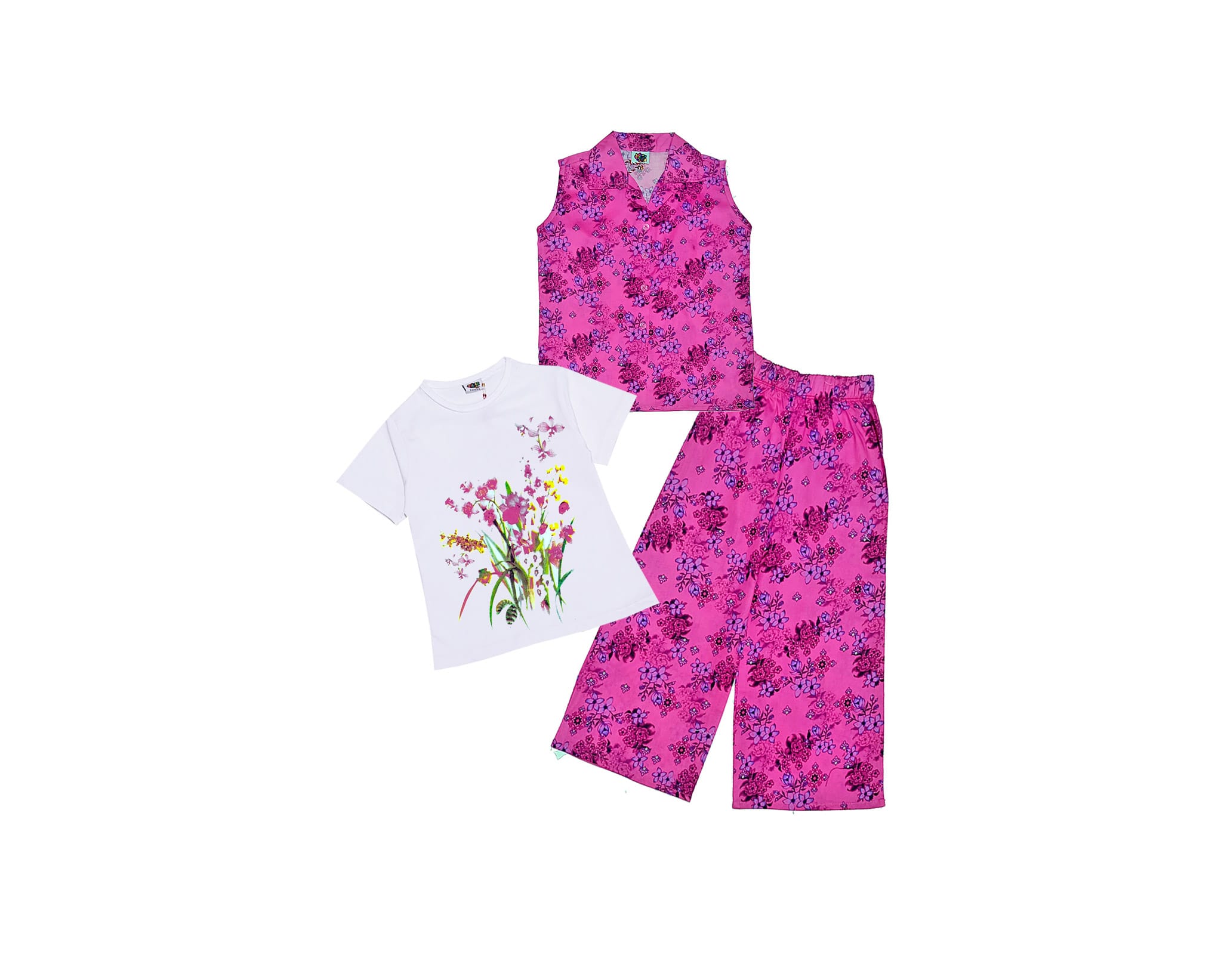 Fresh-Plants--Cotton-Sleeves-less-Coat-Tee-&-Plazzo-Pink-White-1