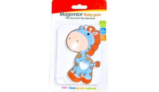 Giraffe-Shape-Silicone-Teether,-Flexible-and-Durable-Chewable-Blue (1)