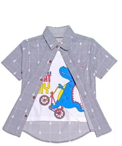 Great-Day-Crocodile-Towfer-Casual-Shirt-Dark-Light-Grey