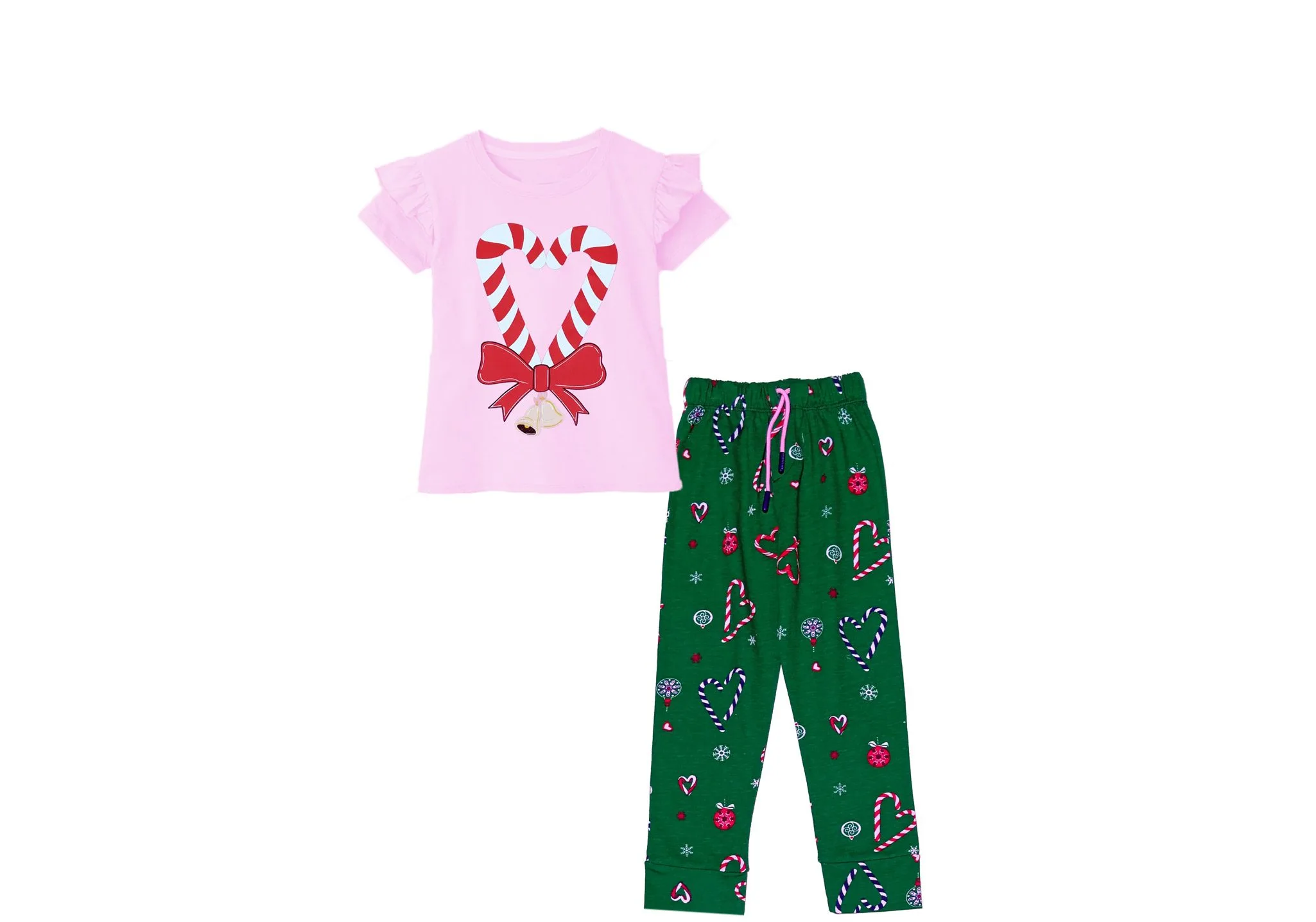 Heart-Knot-Bow-Tee-&-Trouser-Baby-Pink-&-Green