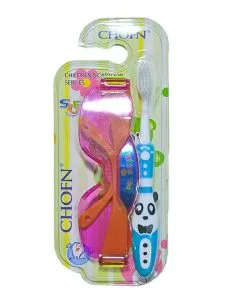 Kids-Extra-Soft-Teeth-Brush-with-Toy-Sun-Glasses-Aqua-&-Red