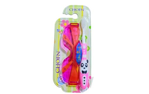 Kids-Extra-Soft-Teeth-Brush-with-Toy-Sun-Glasses-Pink-&-Red