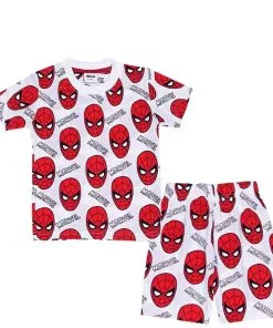 Marvel-Spider-Face-Tee-&-Short--White