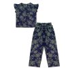 Rosses-Butterfly-Sleeves-Cotton-Jeans-Top-&-Trouser-Blue-
