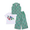 Strawberry-Plant-Cotton-Sleeves-less-Coat-Tee-&-Plazz-Green