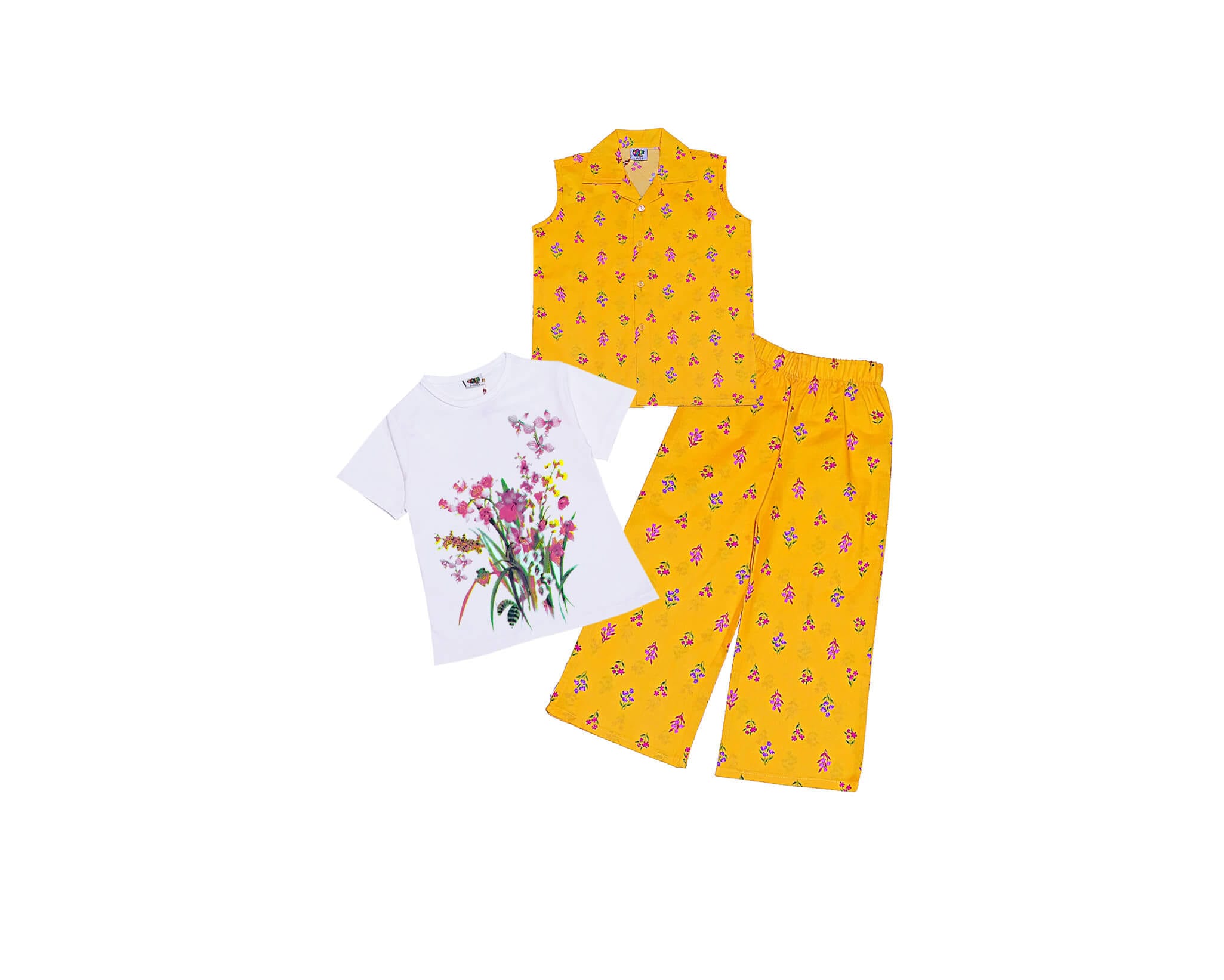 Summer-Prickly-Cotton-Sleeves-less-Coat-Tee-&-Plazz-Mustard