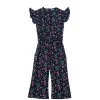 Sweet-Strawberry-Cotton-Frill-Sleeves-JumpSuit-Black