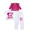Barbie-3pc-Net-Frill-Top-Tee-&-Trouser-White-Shocking-Pink