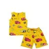 Cars-Racing-Sando-Shirt-&-Niker---Yellow