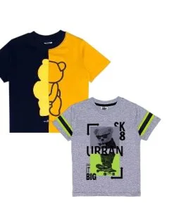 Do-it-Big-Tee-Shirt-Hedar-Gray-Bear-Hide-Seek-Penal-Tee-Shirt-Mustard-Black