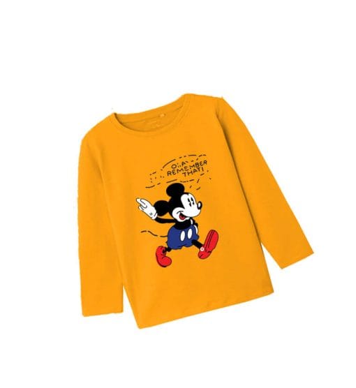 Happy-Baby-Mickey-Full-Sleeves-Tee-Shirt---Mustard
