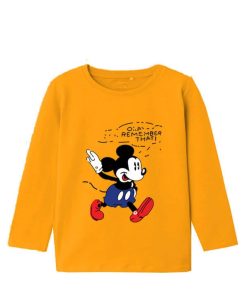 Happy-Baby-Mickey-Full-Sleeves-Tee-Shirt---Mustard