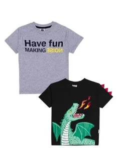 Have-Fun-Making-Noise-Tee-Shirt-Heder-Grey-Dragon-Fire-Tee-Shirt-Black