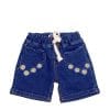 Heart-Pocket-Shape-Sunflowers-Denim-Shorts---Dark-Blue-